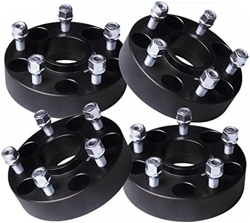 4 PCS 1.5 Inches 5x5 Fit 2007-2015 Jeep Wrangler Hub centric Black Wheel Spacers