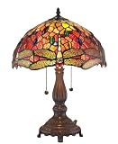 Amora Lighting Amora Lighting AM1035TL14 Tiffany Style Dragonfly Table Lamp 2 lights