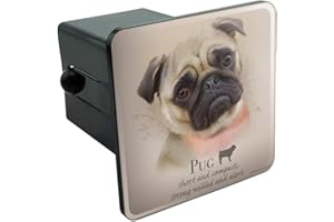 GRAPHICS & MORE Pug Dog Breed Tow Trailer Hitch Cover Plug Insert