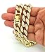Shiny Jewelers USA Mens Iced Out Hip Hop Gold Tone CZ Miami Cuban Link Chain 8