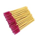 Disposable Eyelash Mascara Brushes Wands for Extension Makeup Applicator Tool Bulk,300 Pcs/Pack,Gold/Rose