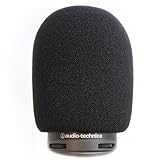 AT2020 Foam Windscreen by Vocalbeat - The Perfect Pop Filter for Your Audio Technica Microphone - Made from Quality Sponge Material that Filter Unwanted Recording Noises - Black Color