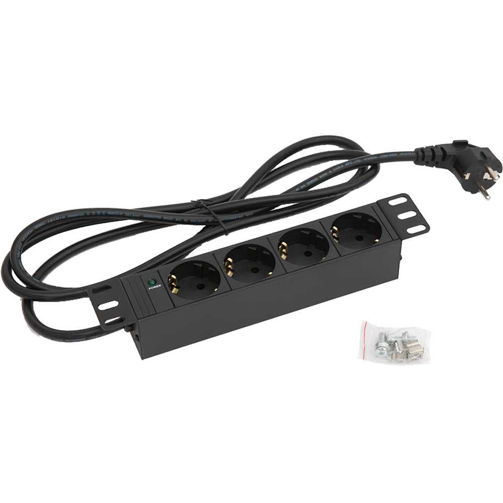 Unbekannt Triton Rab/PD/X91/C1 socket strip 4 Sockets 10 Inch (25.4 cm) Black