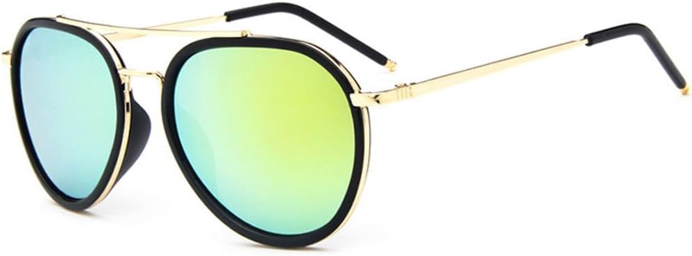 Konalla Retro Full Frame Aviator Flash Lens UV Protective Sunglasses
