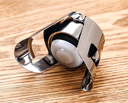Chohey Champagne Bottle Stopper,4 Pack Stainless Steel Sparkling Wine Bottle Plug Sealer Set ,Champagne Accessories