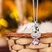LADY COLOUR Animal Necklace for Daughter Granddaughter Gifts Present Lucky Dog Puppy Pendant Ruby Swarovski Crystals Annimal Jewelry for Women Her Christmas Birthday Gifts for Teens Girls Girlfriend