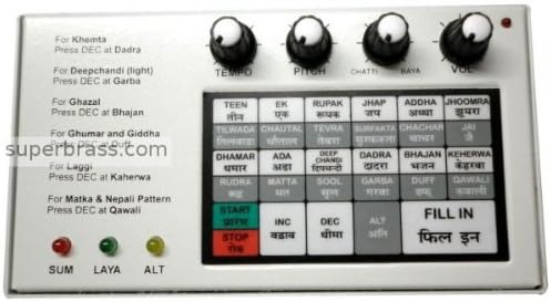 Electronic Digital Tabla Drone Machine Taal Sangat with Traditional Classic Knobs, Metal Body & Superb Speakers