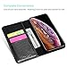 ProCase Genuine Leather Case for iPhone Xs Max, Vintage Wallet Folding Flip Case with Kickstand Card Holder Protective Cover for Apple iPhone Xs Max 6.5