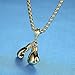 LineAve Men's Stainless Steel Boxing Gloves Pendant Necklace, 23
