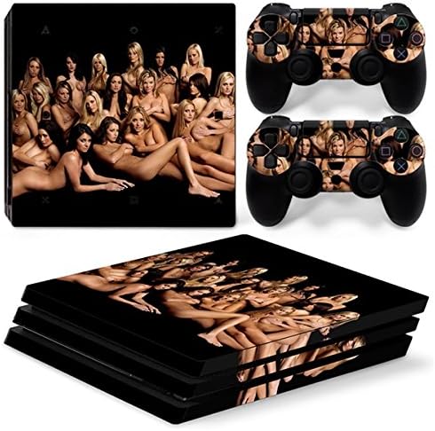 FYPRO Playstation 4 Pro Console Skin Decal Sticker Sexy girl for PS4 Pro Console and Dual shock 4 Controller Skin Sticker Decal Set (For PS4 Pro)