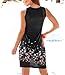 AELSON Womens Summer Casual Sleeveless Mini Printed Vest Dresses Black
