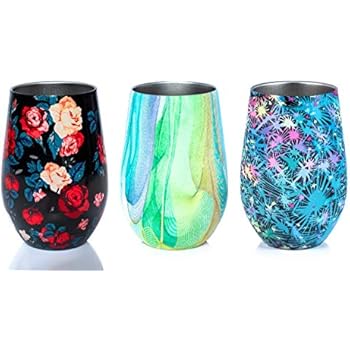 D'ARI 12oz Stainless Steel Wine Tumbler with Lid, Unbreakable Double Wall Vacuum Insulated Travel Mug, Stemless Wine Glass Cup, Sweat-Free for Coffee, Wine, Ice Cream(Wine Tumbler 12oz, Red and Black)