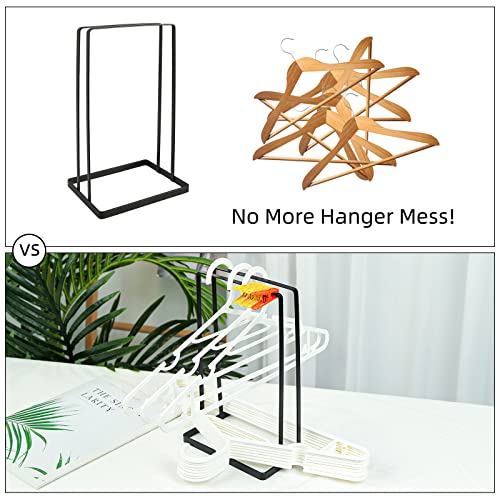 Portable Hanger Organizer Rack，Wire Hanger Stacker Hanger Storage Holder Hanger Caddy for Closet Laundry Dry Cleaning Room