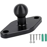 17mm Ball AMPS Adapter, Aluminum Drill Mount Base for Garmin (Diamond) | Fits Garmin Nuvi Dezl Drive Drivesmart Zumo RV. Diamond 2-hole AMPS base (48.6mm diagonal). Durable aluminum, surface mount.