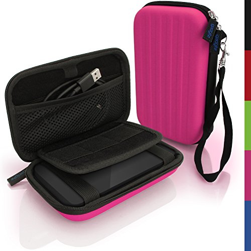 iGadgitz Pink EVA Hard Travel Case Cover for Western Digital My Passport Pro USB Portable External Hard Drive - Thumbnail 4