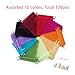 Wedding Favors Small Gift Bags, 100pcs 5x7 Inch (13x18cm) 10 Colours Organza Bags for Party Favor Bags Small Business Candy Bags Mesh Bag (10 colours, 5''x7'')