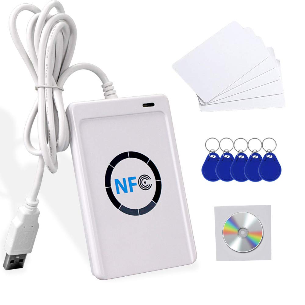 OBO HANDS ACR122U Smart NFC RFID Reader/Writer ISO 14443 A/B Card Clone Machine+ Free Software + 5pcs Writable UID Keyfobs