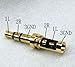 Gold 3 Pole 3.5mm Male Repair headphone Jack Plug Small mini earphone headset plug Metal Audio Soldering & Spring