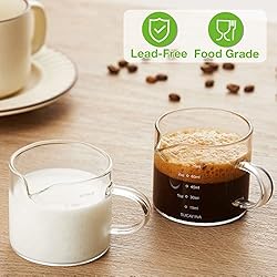 Mfacoy 2 Pack Espresso Glass Measuring Cup, 75ML
