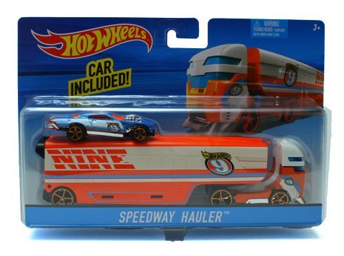 Hot Wheels Super Rig, Speedway Hauler (Blue/Orange) ,#G14E6GE4R-GE 4-TEW6W280916