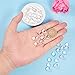 PH PandaHall 50pcs 12mm Glass Dome Cabochons, Half Round Clear Cabochons Flat Back Crystal Non-calibrated Cabochon for Photo Cameo Pendant Craft Jewelry Making