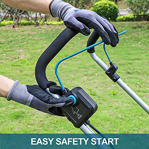 Cordless Lawn mower, WESCO 60V Battery Mower, 2.5Ah Li-Ion Battery, 17-Inch Cutting Width 3-in-1 Mowing Mulching, 7-Stage Cutting Height Adjustment (1.5-4-Inch), 10Gal Grass Box, Foldable HandleWS8703