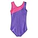 Gymnastics Leotard for Toddler Girls Sparkle Metallic Black Purple Athletic Dance Clothes Purple,4-5Y