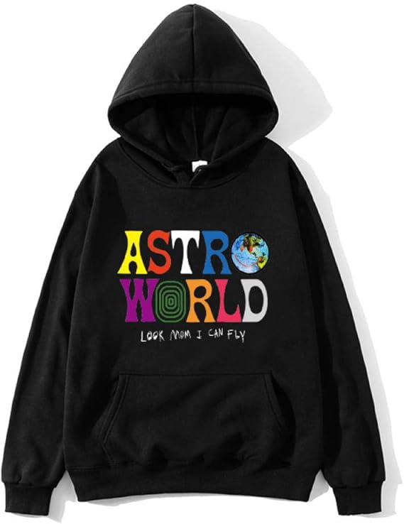 Men's Hip Hop Pullover Sweatshirt ASTROWORLD Look mom i can Fly Hoodie