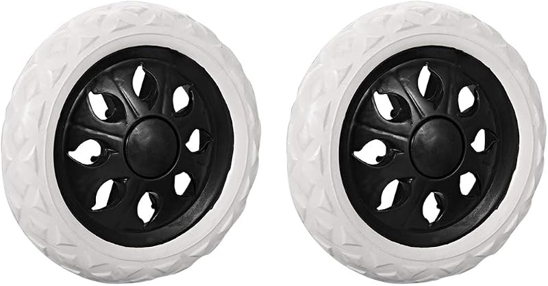 sourcing map Shopping Cart Wheel Replacement 6.5 Inch Rubber Foaming Black 2pc