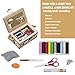 D&D Sewing Basket with Sewing Kit Accessories, Small Sewing Box for Kids, Sewing Theme White