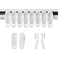 White Traverse Rod Slides Curtain Track Glider Hooks for Curtains(50 Pack)…