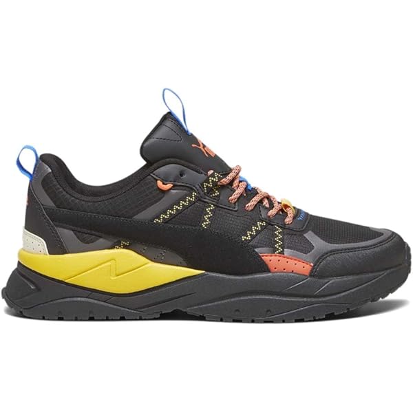 Tenis Puma Wild Rider Techno Hombre Negros/plateados De Tenis Puma