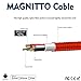 Type-C,Magnetic Charger Cable MAGNITTO USB to Lightning+USB C+Micro 3 in 1 Multiple 2.4A Quick USB Charging Cable for Android & iPhone X 8 7 6 6s 5s plus iPad Samsung Galaxy S6 S7 S8 plus Lg G5 G6 RED