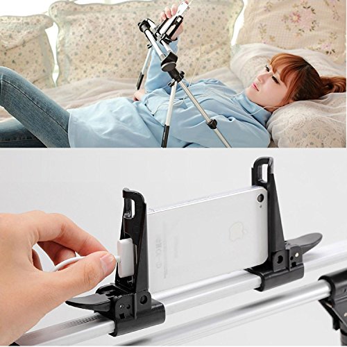 Tablet Stand Adjustable,Portable Phone Holder Stand for Bed, Sofa, Floor & Desk, Lazy Man Stand for iPad iPhone Cell phone Galaxy Tab E-reader Indoor & Outdoor with Cable Bag, Drawstring Sack 4-13inch - Thumbnail 7