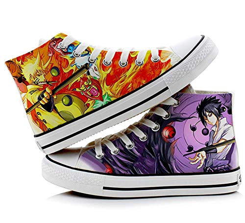 Telacos Naruto Anime Uzumaki Naruto Uchiha Sasuke Cosplay Shoes Canvas Shoes Sneakers 2