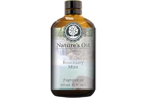 NATURE'S OIL Rosemary Mint Fragrance Oil (60ml) for Diffusers, Soap Making, Candles, Lotion, Home Scents, Linen Spray, Bath Bombs, Slime