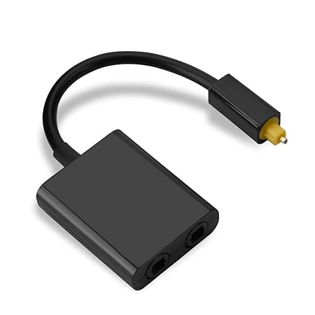Zerone Dual Port Toslink Digitaler optischer Audio-Splitter Adapter-Kabel Glasfaser-Kabel 1 zu 2,