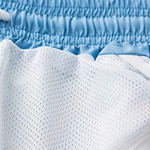 Pocciol Mens Swim Trunks with Mesh Lining, Wave Striped Printed Quick Dry Swimming Shorts (Size:L(Fits Like US M), Wave Striped) - Thumbnail 4
