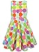 6 Kids Little Green Girl Dress Cotton Summer Casual Dot Sun Dresses for Girls