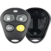 Remote Key Fob Cover Shell Case for Viper (EZSDEI474V) | Replacement for Viper (Orange and Yellow) 4-Button No Programming Necessary