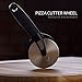 Premium Professional Pizza Cutter Wheel By VestaHomeStore - With Sharp Angled Stainless Steel Blade, Ergonomic Anti-Slip Handle & Durable Blade Cover - Ideal For Pizza, Pies, Waffles and Dough Cookies