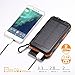 Solar charger Soluser 10000mAh Portable Solar Power Bank, IP67 Waterproof Dual USB Ports Battery Bank with 2 LED Flashlight, Compass for smart Phone, cell Phone, iPhone, Samsung, lg phone, Android pho