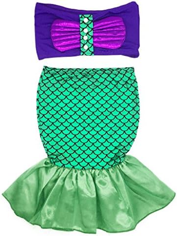 Royal Cutie Toddler Girls Mermaid Tail Princess Costume Birthday Swimsuit 2-Piece