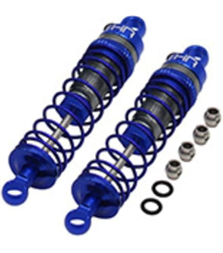 Losi Mini 8IGHT Stoßdämpfer-Karosserie Set – Aus Aluminium, Schwarz, Für RC-Modellbau