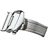 [バンビ]BAMBI 三つ折れプッシュバックル レザーバックル用 シルバー色 16mm ZS07N