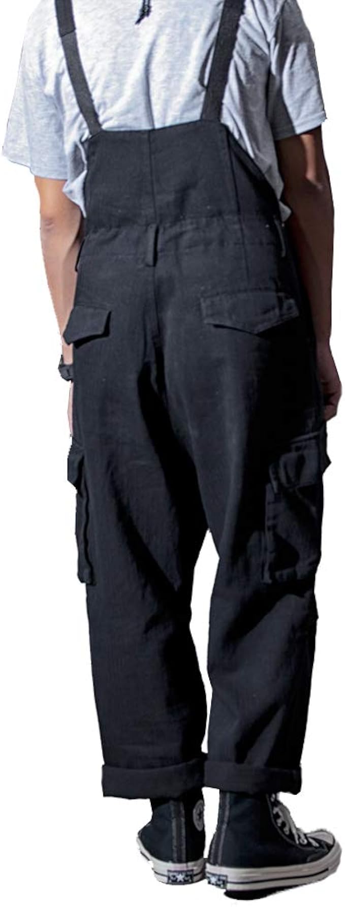 サスペンダーパンツ メンズ Overalls Men ヘリンボーンキャンバスオーバーオール Cargo Pants サロペット作業ズボン マルチポケットオーバーオール ブラック Xxl ロングパンツ 通販 Amazon