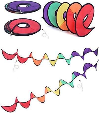 RuiXiang 1pcs Colorful Wind,Spiral Color Windmill,Dynamic Garden Kindergarten Christmas Bunting Hairpin Decorations
