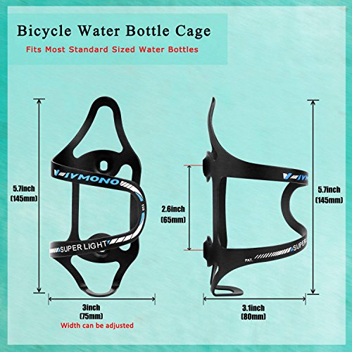 IACTIVE Bike Water Bottle Holder, Bicycle Alloy MTB Side Load Water Bottle Cage Bicycle Anti Rust Lightweight Bottle Brackets for Cycling Outdoor Sports (2 Pack) (Blue-S) - Thumbnail 3