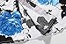 SSLR Men's Button Down Short Sleeve Hawaiian Style Tropical Shirt (Medium, White Blue)