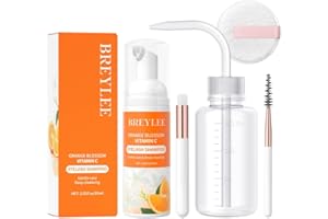 BREYLEE Eyelash Extension Cleanser, Brelyee Lash shampoo 60ml + Brushes + Bottle + Pads, Eyelash Wash for Extensions, Lash Cleanser,Lash Bath Lash Wash Soap Foam for Professional & Self Use